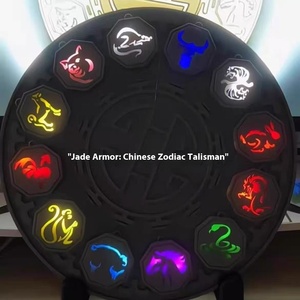 Jackie <span class=keywords><strong>Chan</strong></span> zodiaque amulette pierre Animation Collection porte-clés en plastique périphérique modèle ornements pendentif cadeau - Product Image 3