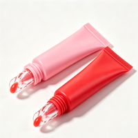 Tube de gloss à lèvres personnalisé avec logo sur le couvercle, 3 ml, 5 ml, 8 ml, tube de gloss à lèvres à presser, tube de baume à lèvres vide, emballage cosmétique en plastique