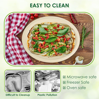 100% assiettes en papier ovales compostables plateaux de bagasse robustes jetables de 10 pouces assiettes de canne à sucre biodégradables écologiques