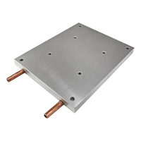 Plaque de refroidissement à eau personnalisée avec tubes en cuivre intégrés 120*150*120mm, dissipateur thermique à eau, plaque froide pour la gestion thermique