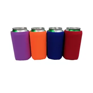 Aangepaste Draagbare Slanke Blikkoelers Gevouwen Cup Carrier Drink Bier Mouw Neopreen Blikje Houder