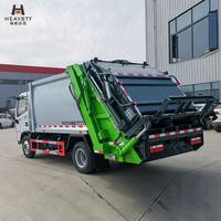 HEAVSTY Nouveau Camion Compacteur Sanitaire Manuel 7CBM pour Collecte Urbaine, Moteur Diesel 40-155HP, Compacteur de Poubelles 120L 240L, Transmission 4x2, Euro 6