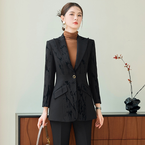 Blazer é<span class=keywords><strong>l</strong></span>égant pour femmes, à un seul bouton, patchwork, pour le bureau, prix réduit - Product Image 2