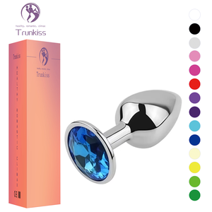 金属製アナルプラグ 大人のおもちゃ アルミ合金素材 ダイヤモンド装飾 バットプラグ セックストイ - Product Image 1