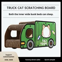 Maison pour chat à deux étages avec papier ondulé résistant aux griffes, lit pour animaux de compagnie, jouet pour chat de haute qualité, emballé en carton en gros