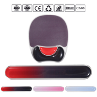Tapis de souris ergonomique avec repose-poignet en gel, surface lisse et base antidérapante en PU pour un confort optimal