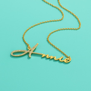 قلادة نسائية من الفولاذ المقاوم للصدأ مع ألماس، مخصصة حسب الطلب، معتمدة من CE، مجوهرات أنيقة - Product Image 6