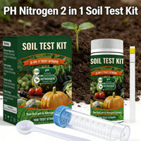 Kit de test de sol 2 en 1 pour pH et azote, avec une précision de 0,1 et une plage de pH de 4,0 à 9,0