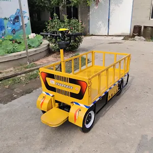 Carrito de uso en almacén Carrito eléctrico Paseo en 4 ruedas Mercado plano Carrito eléctrico Carros de plataforma para agricultura