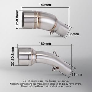 Nuevo YZF 1: 1 R25 MT03 R3, motocicleta de carreras de motos de cross, escape modificado, condición de tubo de enlace medio, nuevo - Product Image 6