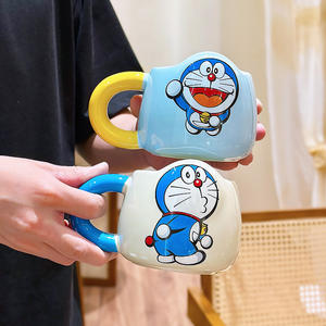 Tasse en céramique Doraemon avec poignée, impression sérigraphique, cadeau pour les couples, les étudiants, les employés de bureau, tasse à lait et à café - Product Image 5