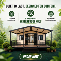 Conteneur Extensible Étanche Pliable Maisonnette Légère en Acier 3 Chambres avec Cuisine et Salle de Bain pour Projet de Villa de Resort Tropical