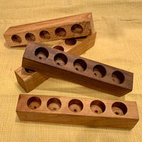 Support de bouteille de rouleau d'huile essentielle en bois-Base universelle de support de stockage de bouteille à bille de 10ml pour les huiles d'aromathérapie