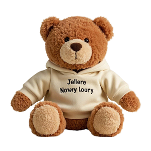 Adorable sweat à capuche en peluche d'ours, deux couleurs, tissu doux et moelleux, agréable pour la peau, compagnon adorable, cadeau idéal pour les enfants et les amoureux des ours - Product Image 1