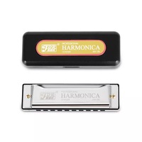 Wholesale JDR-10B Entry Level 10 Holes C Tone Blues Harmonica Instrument for Beginner Custom logo