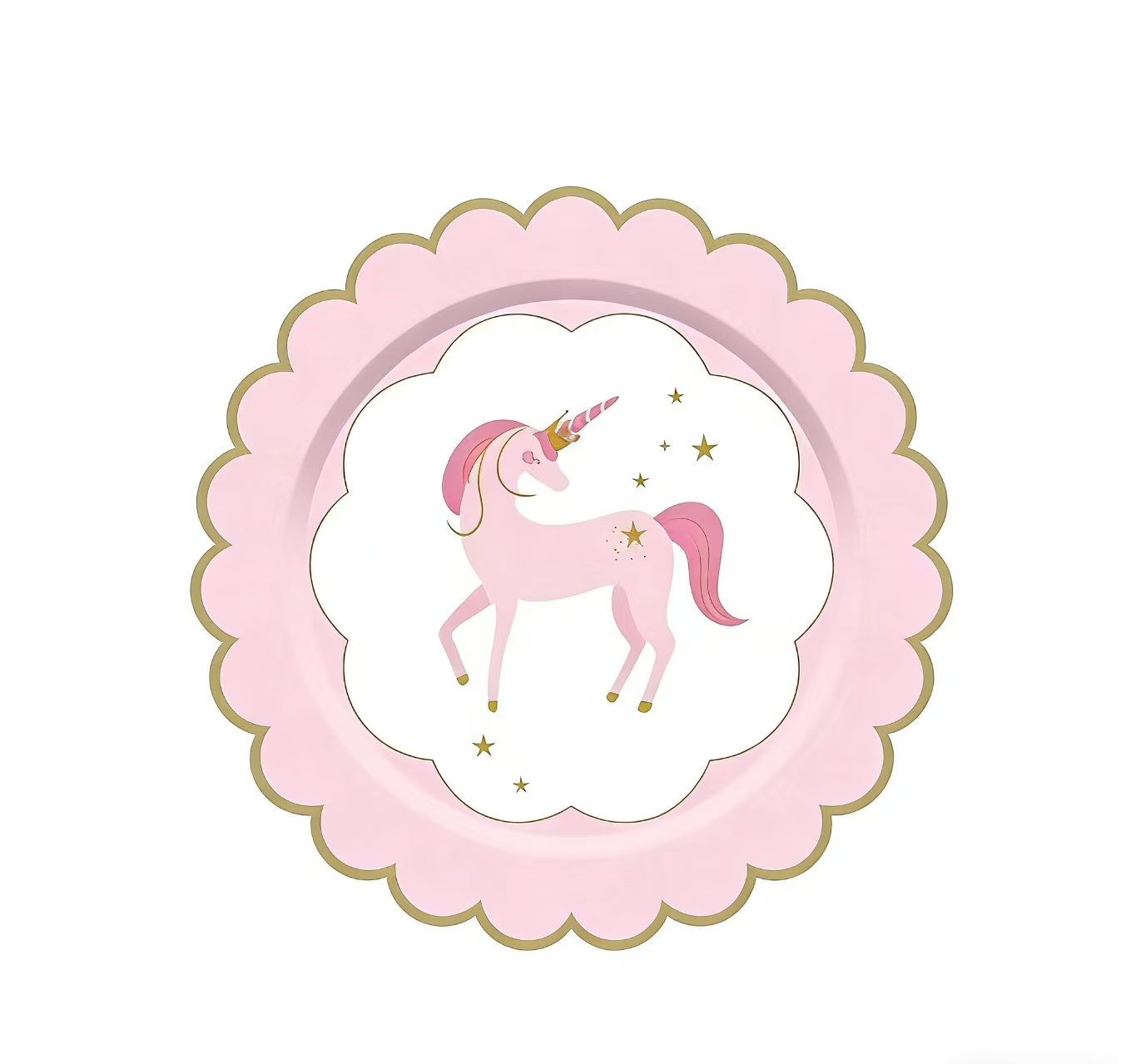 จานกลมลายดอกไม้ 7 นิ้ว*7 ชิ้น