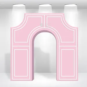 Support de toile de fond pour événements Arc de Triomphe 8x8ft 10x10ft, cadre métallique 32mm, housse en tissu robuste, <span class=keywords><strong>location</strong></span> pour photomaton de <span class=keywords><strong>mariage</strong></span> - Product Image 2