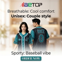 Uniforme de baseball en polyester 170g, livraison directe d'usine, séchage rapide, impression par transfert thermique, logo personnalisé, design gratuit