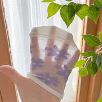 Chaussettes transparentes en coton pour femmes, fines, fraîches et fraîches, antidérapantes, sans spectacle, été,