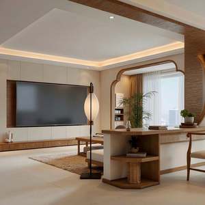 Meuble d'entrée en bois de style chinois moderne sur mesure, nouveau panneau de meuble pour salons, appartements, hôtels, villas - Product Image 4