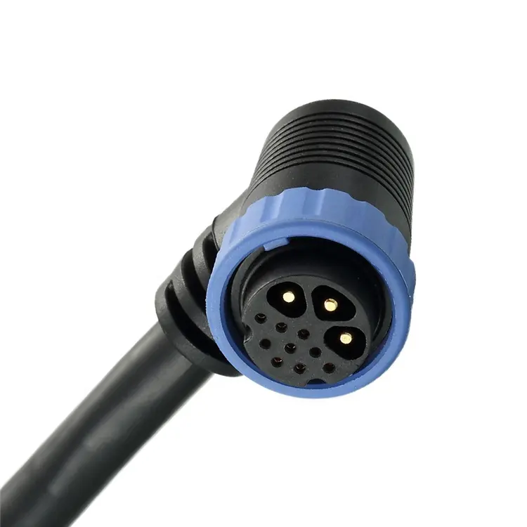 Conector de sinal de energia para motocicleta, 3 + 9pin ip67 conector impermeável com visor led de comunicação elétrica