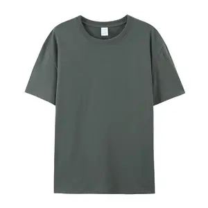 Phong Cách Cổ Điển Tinh Khiết Màu Sắc Nổi In Ấn Thủ Công T-Shirt 180 GSM Trọng Lượng Ngắn Tay Áo T-Shirt