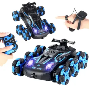 Zwaartekracht Sensor 6-wiel Rc Stunt Auto Rc Speelgoed Klimmen Drift Dansmachine Hond Rc Spray Stunt Auto Met Licht En Muziek