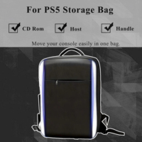 Sac à dos portable étanche en EVA pour console de jeu PS5, léger, antichoc, grande capacité, pochette pour manette, double bandoulière