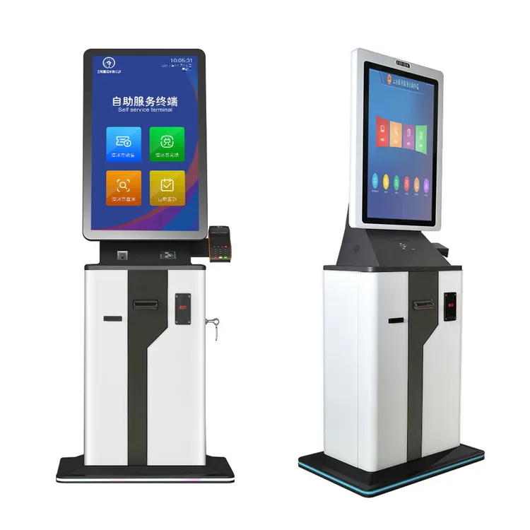 Crtly Touchscreen Hotel Key Card Dispenser Kiosk Bezoeker Management Kaart Uitgifte Kiosk Automatische Ontvangst Van Betaling Qr