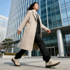 Chaussures plates pour femmes en cuir véritable à semelle épaisse, en peau de cerf, antidérapantes et durables, design printemps-automne, style universitaire, chaussures formelles - Product Image 2