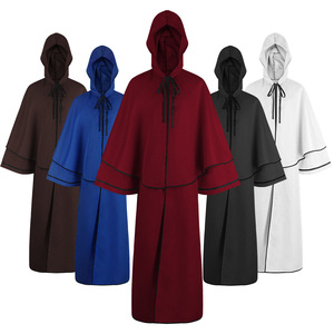 Disfraz de Túnica con Capucha, 5 Colores, Capa de Manga Larga, Traje de Monje, Cosplay, Juego de Roles, Ropa de Anime - Product Image 1