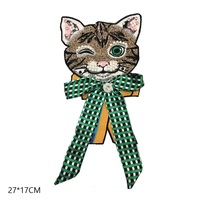 Patch brodé personnalisé avec des paillettes, patchs en tissu 3D pour vêtements, matériau en polyester, décorations à coudre