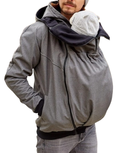 <span class=keywords><strong>Giacca</strong></span> a vento da esterno personalizzata abbigliamento premaman cappotto moda papà marsupio <span class=keywords><strong>giacca</strong></span> canguro giacche calde con cappuccio per gli uomini - Product Image 4