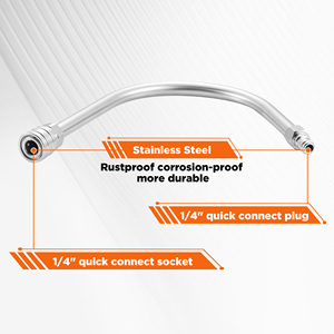 تنظيف مزراب فولاذية ، توصيل سريع على شكل حرف U ، مرفق منظف مزراب بقضيب ممتد - Product Image 3