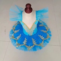 PD07071 Gaun Tutu Balet Anak Perempuan Kostum Tari untuk Pertunjukan Panggung dan Latihan Sehari-hari