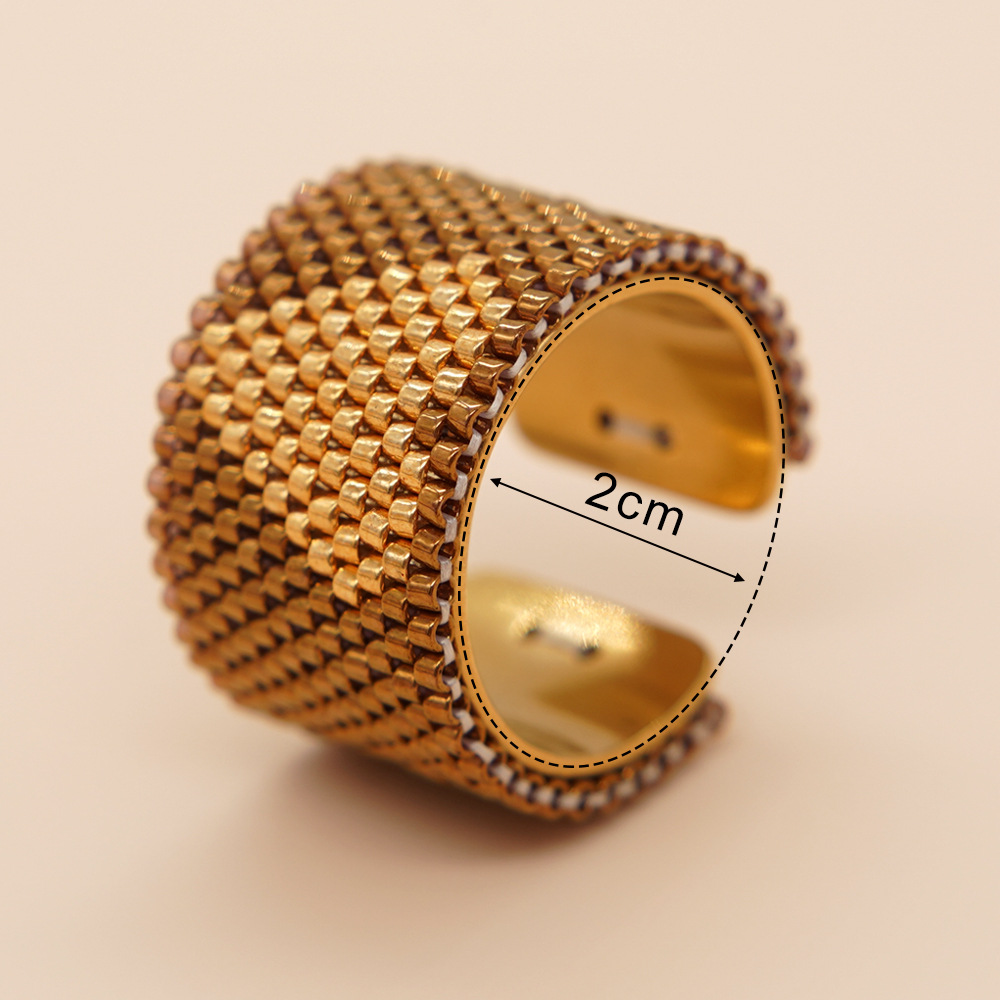 LS-C1878 Boho Ring - Unisex Heart Design with Miyuki Beads
