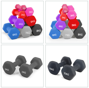 Juego <span class=keywords><strong>de</strong></span> mancuernas cubiertas <span class=keywords><strong>de</strong></span> neopreno para mujer, pesas <span class=keywords><strong>de</strong></span> mano para yoga, entrenamiento aeróbico, entrenamiento en casa y escultura corporal - Product Image 4