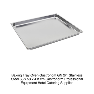 Bandeja para Horno de Acero Inoxidable GN 2/1, 65 × 53 × 4 cm, 2417 g - Product Image 2