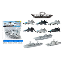 Vente en gros de mini-jouets promotionnels : kits de modèles en plastique de chasseurs et navires de guerre éducatifs à rétrofriction, à bas prix