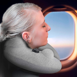 Almohada de Viaje Inflable en Forma de U, Multifuncional, Ecológica, de Algodón, para Avión y Uso en Exteriores, con Soporte para el Cuello - Product Image 2