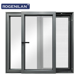 Fenêtre coulissante en aluminium à rupture de pont thermique, <span class=keywords><strong>double</strong></span> vitrage, résistante aux impacts, anti-ouragan, personnalisée ROGENILAN - Product Image 3