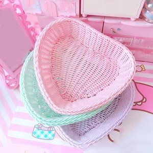 Nordique petit panier de rangement de fruits amour coeur-forme bureau <span class=keywords><strong>Photo</strong></span> accessoires couleur douce maison panier décoratif - Product Image 1