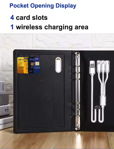 Ai สมุดโน้ตอัจฉริยะพร้อม USB แฟลชไดรฟ์ A5ไดอารี่วาระการประชุมพียูปกหนังโน๊ตบุ๊คพร้อมพาวเวอร์แบงค์ไร้สาย - Product Image 3