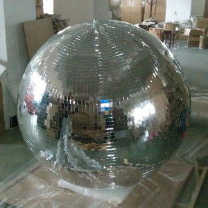 Exhibición de <span class=keywords><strong>bola</strong></span> de discoteca reflectante gigante enorme de 120cm, gran oferta para decoración de fiesta de Navidad, fabricación de fábrica, uso de fiesta de Navidad - Product Image 4