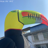 Toucan géant gonflable | Mascotte d'oiseau debout d'extérieur personnalisable de 4mH pour les fêtes d'enfants, les salons professionnels et les festivals