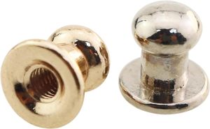 หมุดหัวกลมหนังแท้ Mdxing สีเงิน สีขาว สีทองอ่อน สีบรอนซ์โบราณ สีดำปืน โลหะผสมสังกะสี สำหรับตกแต่งกระเป๋าเดินทาง - Product Image 4