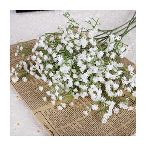 Baby Breath Flowers Home Party Decoración de pared Plástico artificial de alta calidad Gypsophila Rama de flores Precio barato Boda - Product Image 1