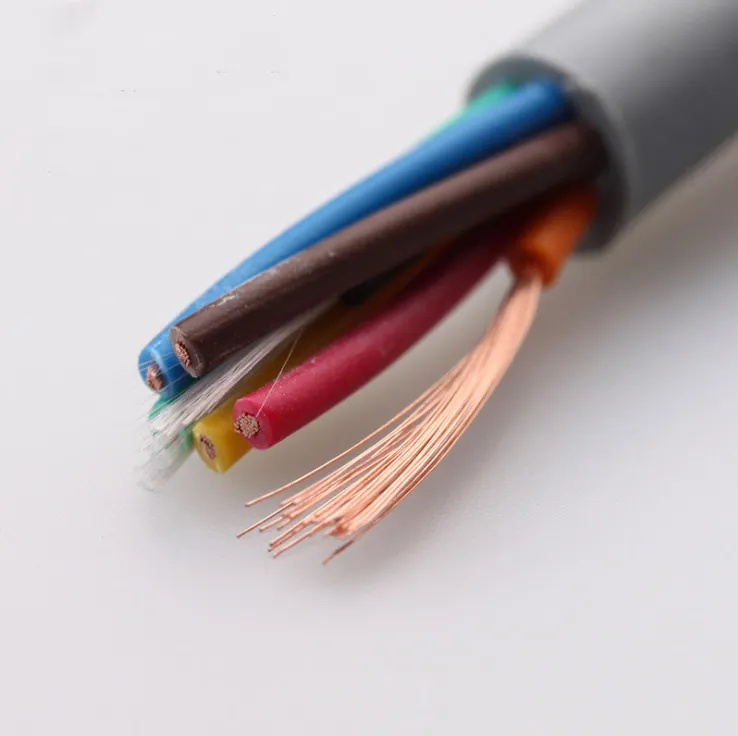 TRVV Flexible Copper Electrical Cables 4 core 6 core Round PVC multicore Cables