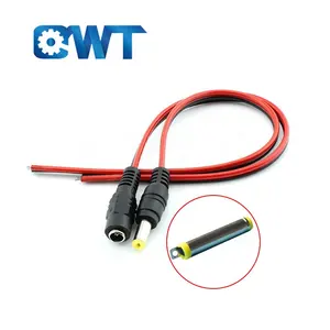 QWT 5.5/2.1mm dc-j22 masculino 3.5 milímetros poder feminino de ouro-banhado plugues jack 4 pluggable conector pólo áudio