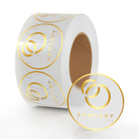 Rouleaux d'autocollants numériques UV en feuille d'or personnalisés pour les étiquettes de flacons de parfum, de mascara et de vinyle de luxe, adhésif cosmétique transparent imperméable